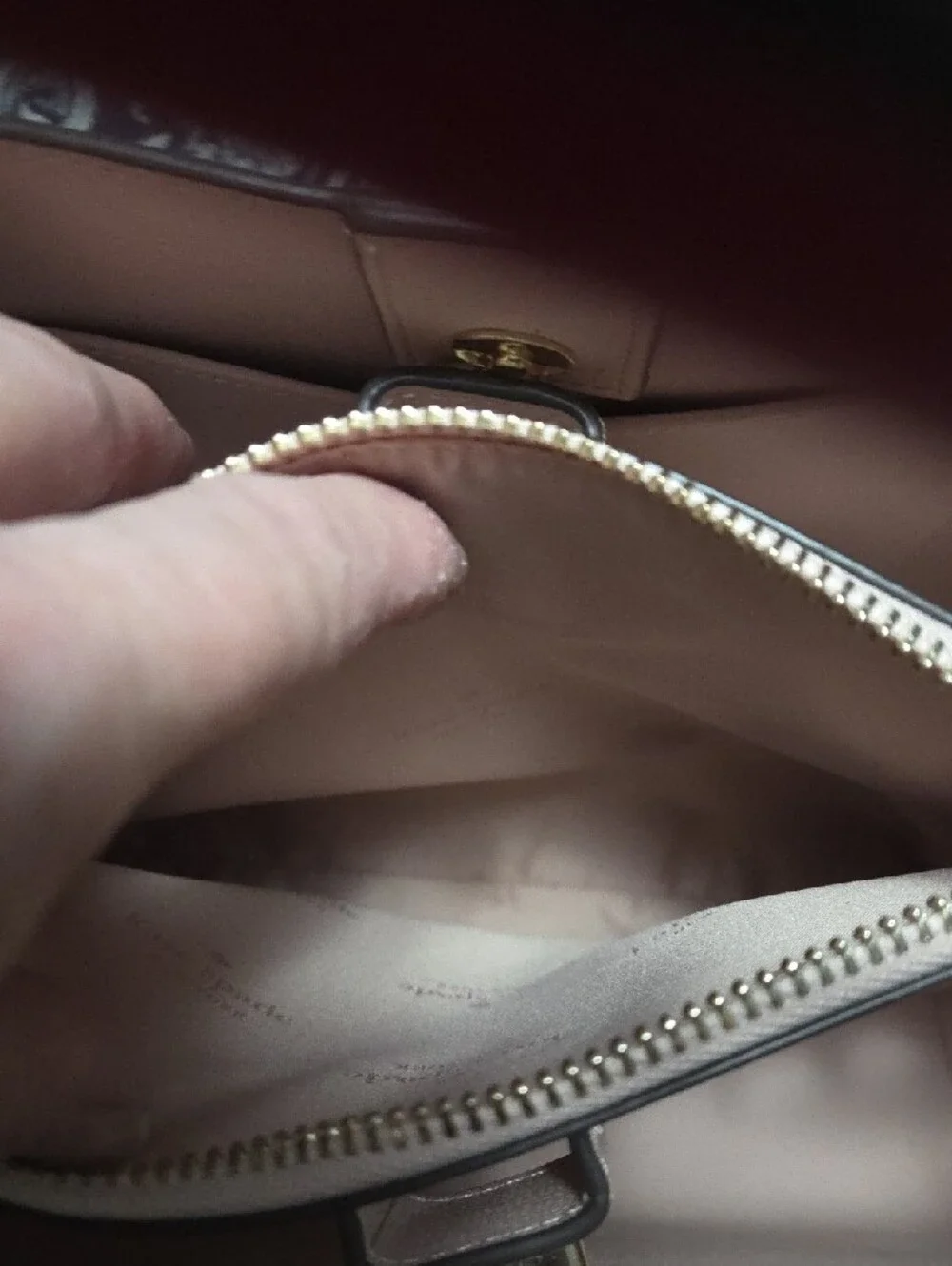 kate spade Red Structured Top-Handle Satchel with Gold Hardware